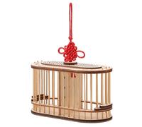 OFFIGAM Cage à Sauterelles Facile à Utiliser Double Treillis en Bois Marron Design Réutilisable pour Garçon et Filles, pour Apprentissage et Exploration Naturelle