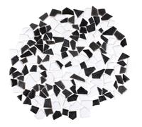 OFFIGAM Carreaux Bords Pratiques et Délicats Noirs de Mosaïque Céramique 200g Irréguliers pour Décoration Créative Maison et Salle de Bain