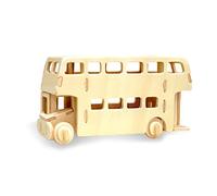 OFFIGAM Casse-tête 3D Jouets éducatifs Bus de Simulation Assemblage de Bus Casse-tête en Bois modèle d'autobus 3D Bloc de Construction d'autobus Bambou