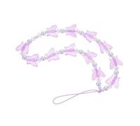 OFFIGAM Chaîne Téléphonique En Cristal 3d Multicolore Pour Téléphone Portable Femme Corde Antiperte Légère En Silicone Violet