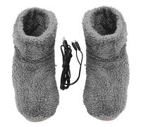 OFFIGAM Chaussures Chauffantes Électriques Pour Hommes Bottes Chauffantes Chaussons Chauds Pour Femmes Chaussons USB Pour Femmes Chaussons Roses Paire De Chaussons Chauffants Gris