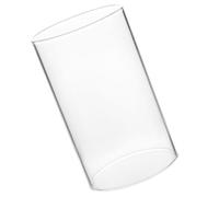 OFFIGAM Cheminée en Verre Cylindrique en Verre Borosilicaté Haute Résistance, Porte-Bougie Transparent et Coupe-Vent pour Occasions Spéciales et Banquets