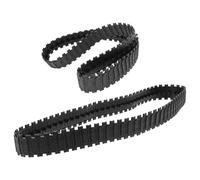 OFFIGAM Chenilles de Char en Caoutchouc Noir 2pcs, Largeur 2,5 Cm, Longueur 66 Cm, Piste de Bricolage Robuste pour Robot Chenille et Remplacement Facile