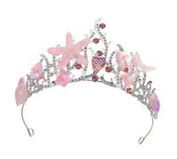 OFFIGAM Couronne De Sirène Pour Diadème Rhinestones Avec Coquillages Et Poissons Pour Anniversaire Et Décorations De Fête