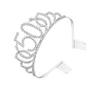 OFFIGAM Couronne Éléganter Accessoire De Fête Et Décoration De Gâteau Pour Femmes Et Filles Tiare Brillante Pour Anniversaire