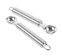 OFFIGAM Cuillère à Melon en Acier Inoxydable 2pcs, Outil Pratique pour Boules de Pastèque et Boules de Glace, Design Ergonomique Vacances