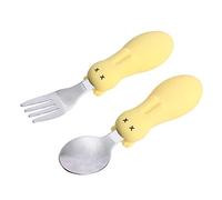 OFFIGAM Cuillère Garçon Fille Et Fourchette Court Ustensiles Apprendre Manger Vaisselle Nourrissons