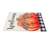 OFFIGAM Drapeau de Jardin D'automne en Lin Impression Double Face, Décoration Citrouille Unique pour Pelouse et Véranda, pour Fête des Récoltes