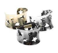 OFFIGAM Élastiques à Cheveux Queue de Cheval 3 Pièces Petit Taille Décor Étoile Alliage pour Fille Femme Usage Quotidien Multicolore Or Argenté Noir Charbon