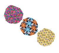 OFFIGAM en Satin Double Couche Ronde Élasticité 3pcs Ajustable Soin des Cheveux pour Garçon et Filles Nuit des Garçon et Filles