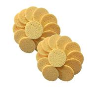 OFFIGAM Éponges Démaquillantes Visage 20 60×8 Mm en Cellulose Douce Couleur Chair pour Peau Sensible Nettoyage Quotidien et Exfoliation Profonde