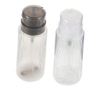 OFFIGAM Flacon De Vernis à Ongles Et Flacon De Dissolvant 2 Pièces Transparent Et Noir Distributeur à Pression, Petit Format, Anti-fuite, Pour Soin Des Ongles à Domicile Voyage