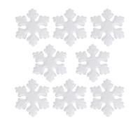 OFFIGAM Flocons de Neige en Écume Blanche 155mm 8pcs pour Décorations de Noël à L'intérieur, Design Créatif et Apparence Unique pour Étagères ou Restaurants