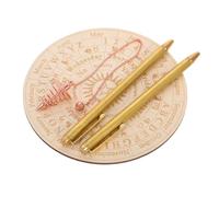 OFFIGAM Kit de Divination Spirituelle avec Baguettes en Cuivre, Planche à Pendule en Bois, Pendule Élégant et Tapis pour Pratiques Divinatoires Précises