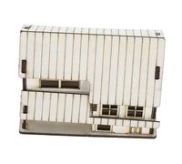 OFFIGAM Kit de Maison Miniature Bois pour Garçon Fille et Adultes Décoration de Village de Noël Maison à Peindre Bois Non Puzzle à Assembler Accessoire de Scène Beige
