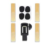 OFFIGAM Kit de Réparation D'anches de Saxophone Coupe-roseaux en Bois et Plastique, Accessoire Pratique pour Saxophone Correcteur, 4 Anches et 4 Tampons Inclus