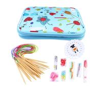 OFFIGAM Kit De Tricot Outils Sac De Rangement Pour Outils De Tricot Bricolage Aiguilles À Crochet Aiguilles À Tricoter Circulaires Étui De Rangement Pour Outils De Tricot Outil De