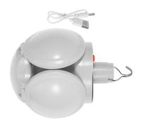 OFFIGAM Lanterne Solaire Portable Sphérique Led, Légère et Pliable, Éclairage Extérieur pour Camping et Marchés Nocturnes, Design Multifonction en Plastique et Aluminium