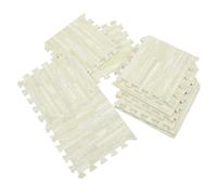 OFFIGAM Lot 10 Tapis D'éveil Puzzle en Mousse Eva Imitation Bois 30x30x1 Cm pour Bébé, Protection Sol, Épais, Antidérapant, pour Chambre Salon, Sécurisé et Confortable, sans Irritation