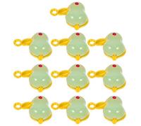 OFFIGAM Lot de 10 Pendentifs Lapin en Verre Vert, Breloques Soi-même pour Bracelets et Colliers, Accessoires Bijoux DIY pour Création Artisanale et Présents Année du Lapin 2023