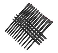 OFFIGAM Lot De 16 Pinceaux Eyeliner De Précision Petit Et Grand Format, Pinceaux à Maquillage Plats Et Inclinés Noirs, Ensemble Professionnel Pour Femmes, Usage Quotidien Et Voyage