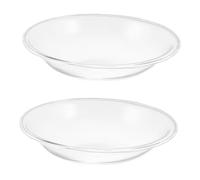 OFFIGAM Lot de 2 Assiettes en Verre Transparent de Chapeau pour Chauffe-Bougie, Compatible, Usage Polyvalent, pour Chambre et Salon