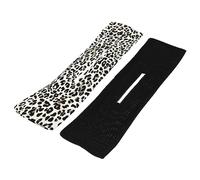 OFFIGAM Lot De 2 Bandeaux Noués En Fil De Fer Pour Chignons, Taille Unique, Accessoires Deux Tons Noir Et Léopard, Outil Coiffure Pour Femmes Sportives Et Sorties Quotidiennes