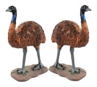 OFFIGAM Lot de 2 Figurines D'autruche en Plastique, Décoration de Bureau et Accessoire Photo, Petit Modèle Décoratif Animalier pour Fête ou Intérieur, Ornement Réaliste et Résistant,