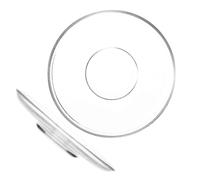 OFFIGAM Lot de 2 Petites Assiettes en Verre Rondes Élégantes pour Thé et Café, Faciles à Transporter et Ranger, pour Apéritifs et Réunions Décontractées Réutilisable
