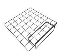 OFFIGAM Lot de 2 Présentoirs de Table en Métal Noir 35X35 CM Base Large Support Grille Filaire pour Affichage Photos Bijoux Décoration Bureau et Stands de Marché Polyvalents