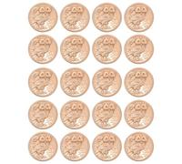 OFFIGAM Lot de 20 Boutons Décoratifs en Alliage Or Motif Chouette, Boutons à Coudre Soi-même pour Manteaux, Accessoires Robustes et Décoratifs pour Couture
