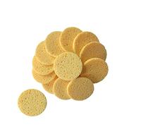 OFFIGAM Lot De 20 Coussinets Démaquillants En Éponge Cellulose Ronde 70×8 Mm Couleur Chair, Disques De Coton Doux Pour Nettoyage Visage Quotidien, Exfoliation Douce Et Soin Peau