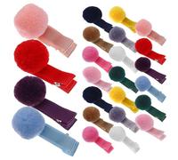 OFFIGAM Lot de 24 Pinces à Cheveux Pompons pour Filles, Accessoires Mignons en Pelote de Fourrure, Maintien Sécurisé et Facile à Assortir, pour Adolescentes Couleur Couleur Aléatoire