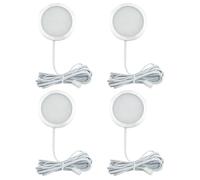 OFFIGAM Lot de 4 Lampes Encastrées LED 12v Blanc, Éclairage pour Camping-9 LED 2w, Acrylique et Alliage D'aluminium, Faible Consommation et Lumière Non Éblouissante pour Balcon
