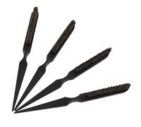 OFFIGAM Lot De 4 Peignes De Coiffure Noirs Trois Rangées, Démêlants Et Professionnels, Pour Types De Cheveux, Usage Salon Ou Domicile, Légers Et Portables