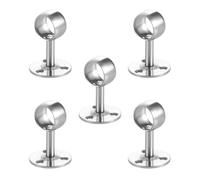 OFFIGAM Lot de 5 Douilles en Acier Inoxydable 22 Mm pour Tringle de Penderie, Supports D'extrémité Ovales Antirouille, Compatibles Tringles Rondes, Fixation Stable pour Rangement