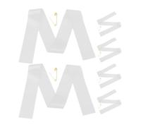 OFFIGAM Lot de 6 Écharpes Vierges en Satin pour Cérémonie, Décoration Mariage et Anniversaire, Accessoires Élégants pour Fête et Événement Spécial