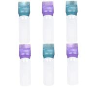 OFFIGAM Lot De 6 Flacons Applicateurs Peigne Pour Coloration Cheveux 100 Ml Plastique Léger Réutilisable Deep Green Et Deep Purple Pour Usage Maison Salons Écoles