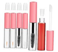 OFFIGAM Lot de 6 Tubes de Mascara Vides Roses Petits avec Applicateurs Étanches pour Maquillage Voyage et Usage Quotidien