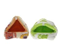 OFFIGAM Lot de Deux Abris Confortables en Coton pour Hamster et Cochon d'Inde, Refuges Sûrs et Doux pour Repos dans Divers Endroits
