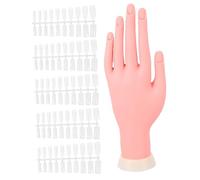 OFFIGAM Main Factice en Silicone et Abs pour Entraînement Ongulaire, Modèle Flexible et Léger pour Pratique du Nail Art et Pose de Faux-ongles