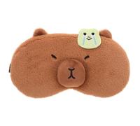 OFFIGAM Masque de Sommeil Adorable en Peluche Doux et Portable avec Pack de Refroidissement, Protège les Yeux pour Adultes, pour Voyager en Train
