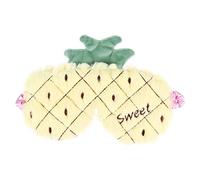 OFFIGAM Masque de Sommeil Confortable et Occultant la Lumière Jaune Forme Ananas en Peluche Couleur Aléatoire pour Bureau et Salon de Beauté