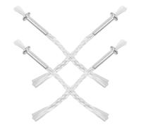 OFFIGAM Mèches de Lampe à Pétrole Accessoires pour Lampes à Huile en Coton Lot de 4 Tête Remplacement Solide pour Jardin et Bar