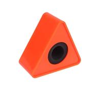 OFFIGAM Microphone Logo Stand Abs Triangle Orange Mic Mark Station For Professional Reporters And Interviewers Portable And Practical Microphone Logo Flag