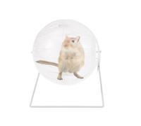 OFFIGAM Mini Balle Interactive Augmente Le Niveau D'activité pour Petits Animaux Boule d'exercice pour Hamster 4-en-1 Support, Plastique et Métal