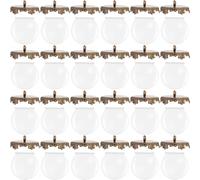 OFFIGAM Mini Boules de Verre Transparentes à Remplir 0.98 Pouces 10 Pièces Bases pour Pendentifs de Bijoux Fournitures de Bricolage pour Présents et Décorations
