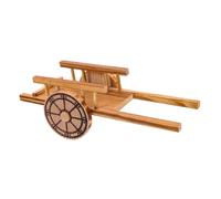 OFFIGAM Mini Chariot De Ferme Modèle Chariot Miniature pour Jardin Décoration De Jardin Bois Accessoire pour Table De Sable Modèle Pédagogique pour Garçon Fille