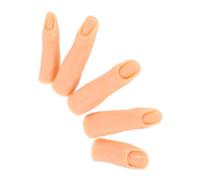 OFFIGAM Modèle De Main En Silicone Naturel 5 Pièces Doigts Articulés Pour Entraînement Aux Ongles Et Pratique Du Nail Art Professionnel