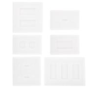 OFFIGAM Moule en Silicone 6pcs pour Panneaux D'interrupteurs et Caches Prises, Facile à Utiliser, Finition Soignée, pour Décoration Maison et DIY